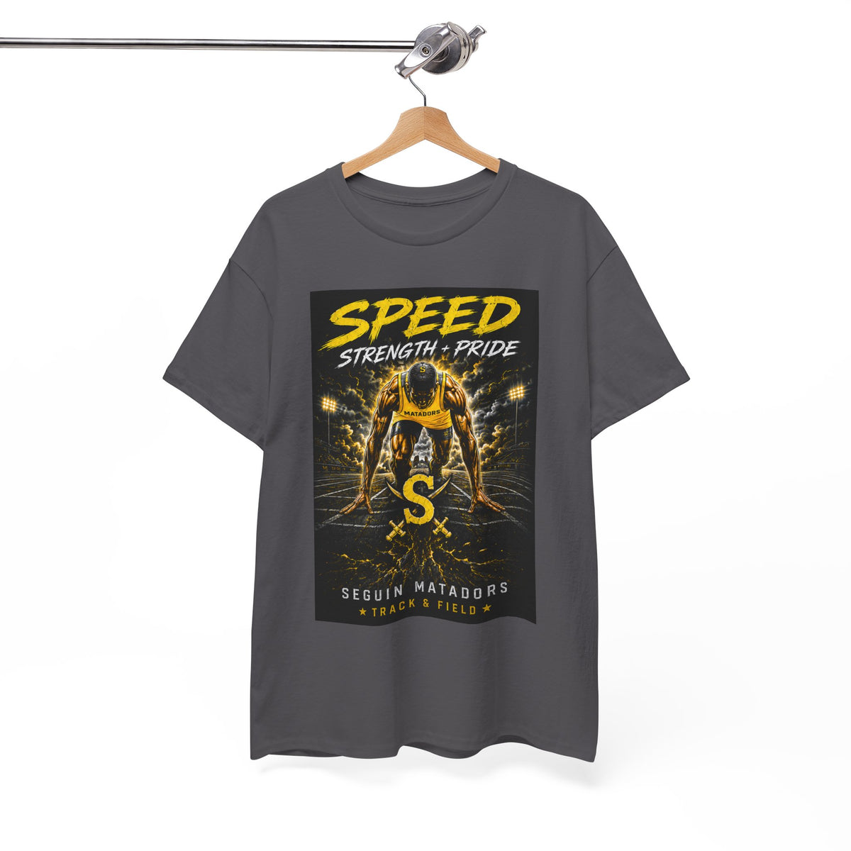 Speed Strength Pride Tee — Seguin Matadors Football Graphic T-Shirt