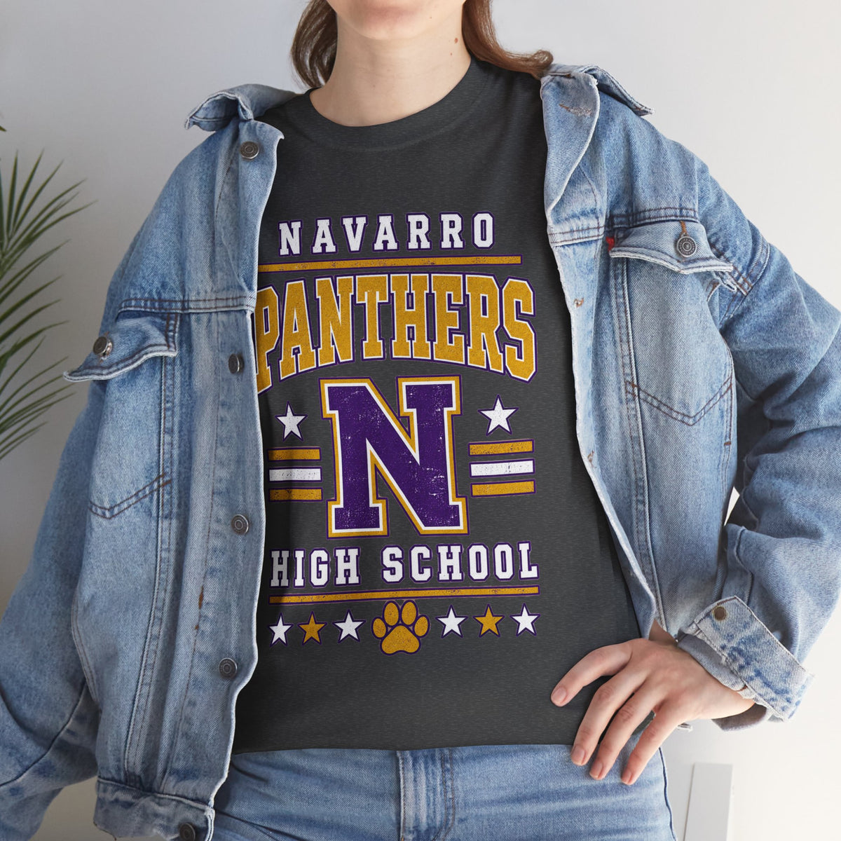 Navarro Panthers High School Tee — Retro Letterman N Design