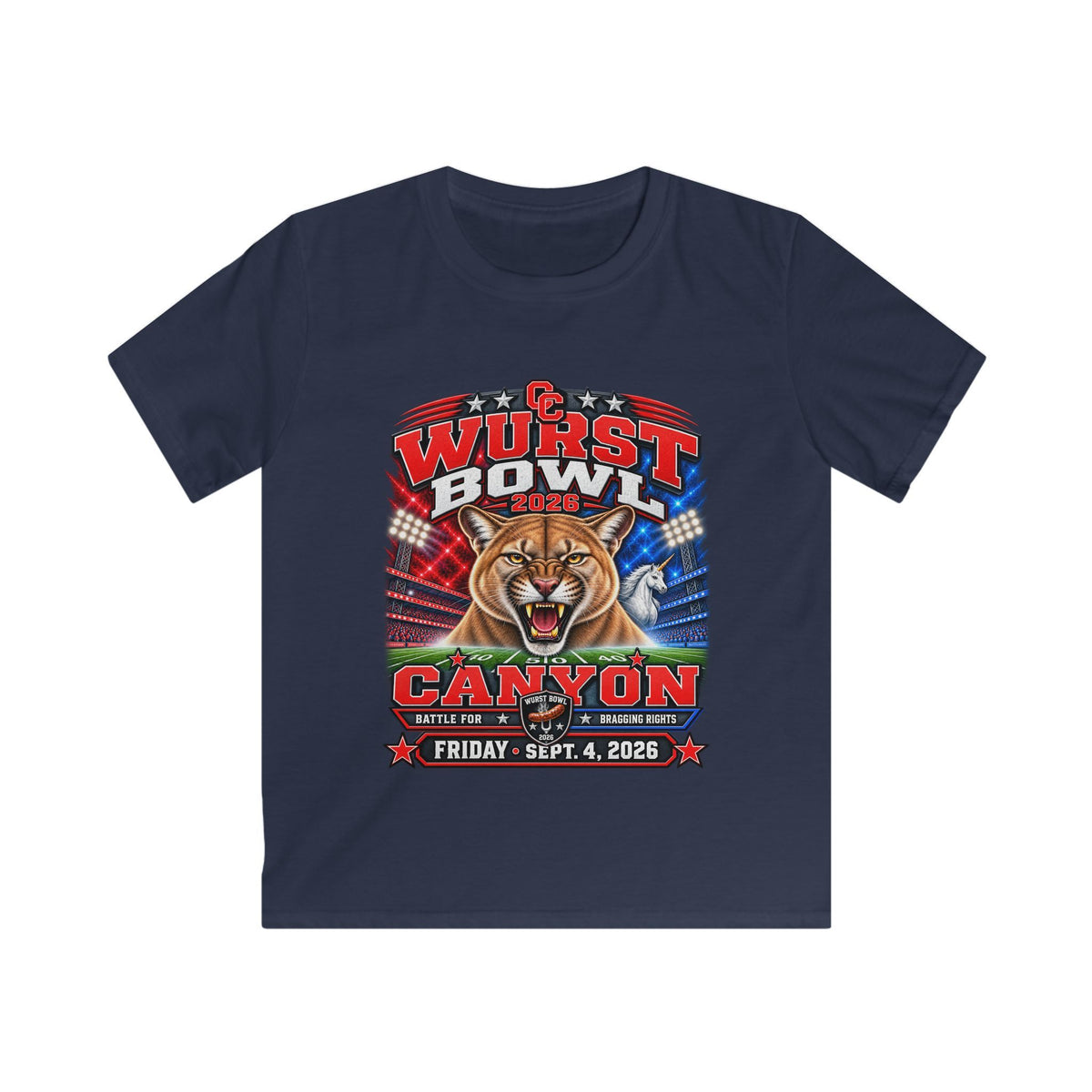 Kids Tee — Wurst Bowl Canyon 2026 Football Event Shirt