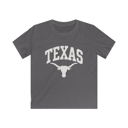 Kids Texas Longhorns Graphic Tee — Vintage Sports School Spirit Shirt