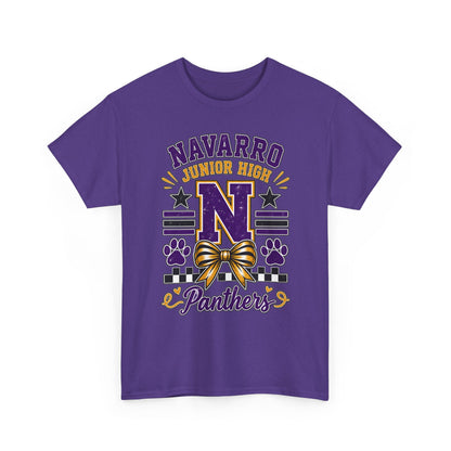Navarro Junior High Panthers T-Shirt – School Spirit Tee with Purple & Gold Mascot Design