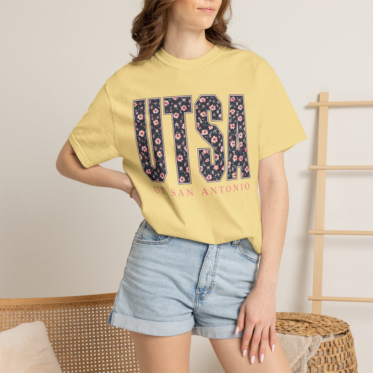 UTSA Floral Logo T‑Shirt — UT San Antonio Collegiate Tee