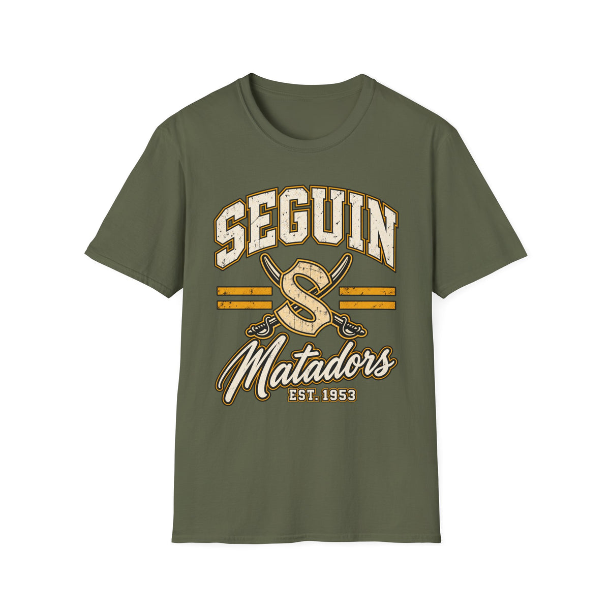 Seguin Matadors Vintage T-Shirt — School Spirit Baseball Design