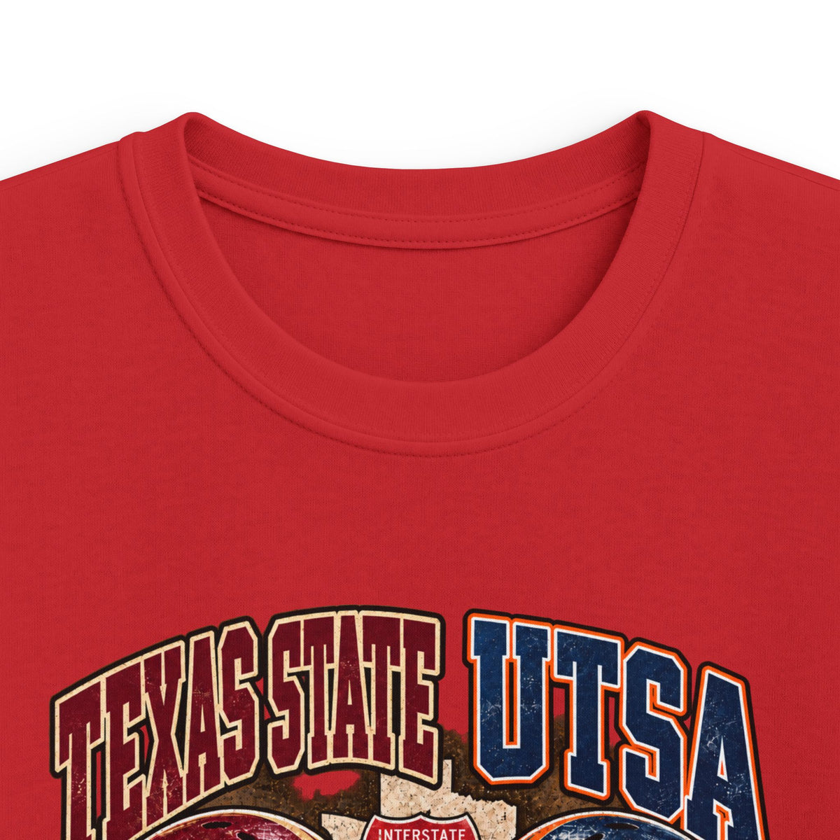 Kids Football Tee – I-35 Showdown Texas State vs UTSA Youth Game Shirt