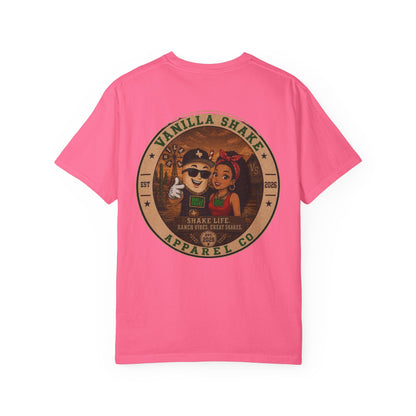 Mr. & Mrs. Shake Logo 2 - Unisex Garment-Dyed T-shirt