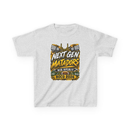 Kids Tee — "Next Gen Matadors" HOCO 2026 Big Spirit School Spirit Shirt
