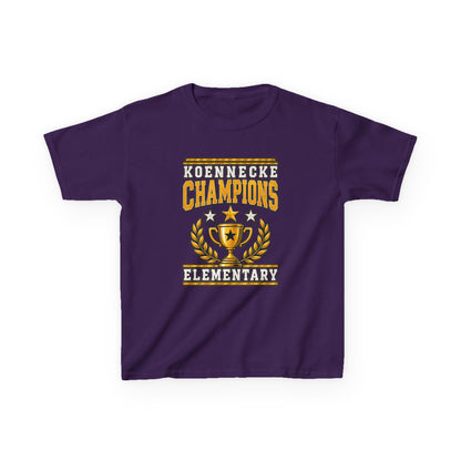 Koennecke Champions Elementary Kids T-Shirt — School Spirit Trophy Design