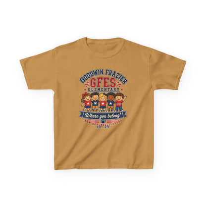 Kids T‑Shirt — "Goodwin Frazier G FES Elementary: Where You Belong" School Pride Tee