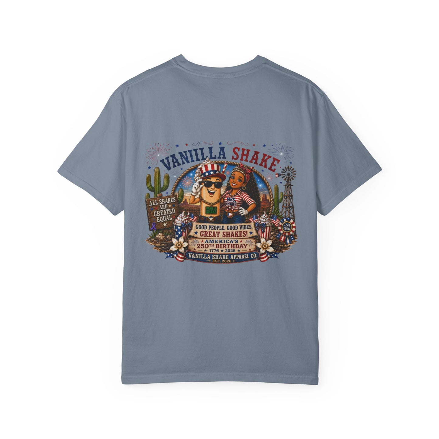 Mr. & Mrs. Shake 4th of July Unisex Garment-Dyed T-shirt