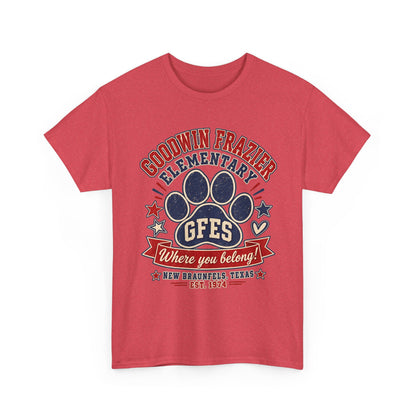 Goodwin Frazier Elementary GFES Paw Print T-Shirt — Where You Belong School Spirit Tee