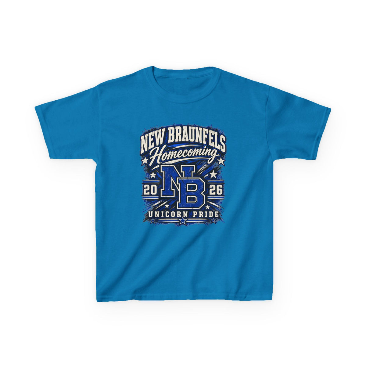 New Braunfels Homecoming 2026 Kids T‑Shirt — NB Unicorn Pride School Spirit Tee