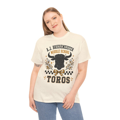 Toros Middle School Tee — A.J. Briesemeister School Spirit T-Shirt
