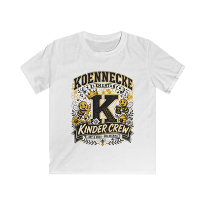 Kinder Crew Kids T‑Shirt — Kdennecke Elementary Kindergarten School Spirit Tee