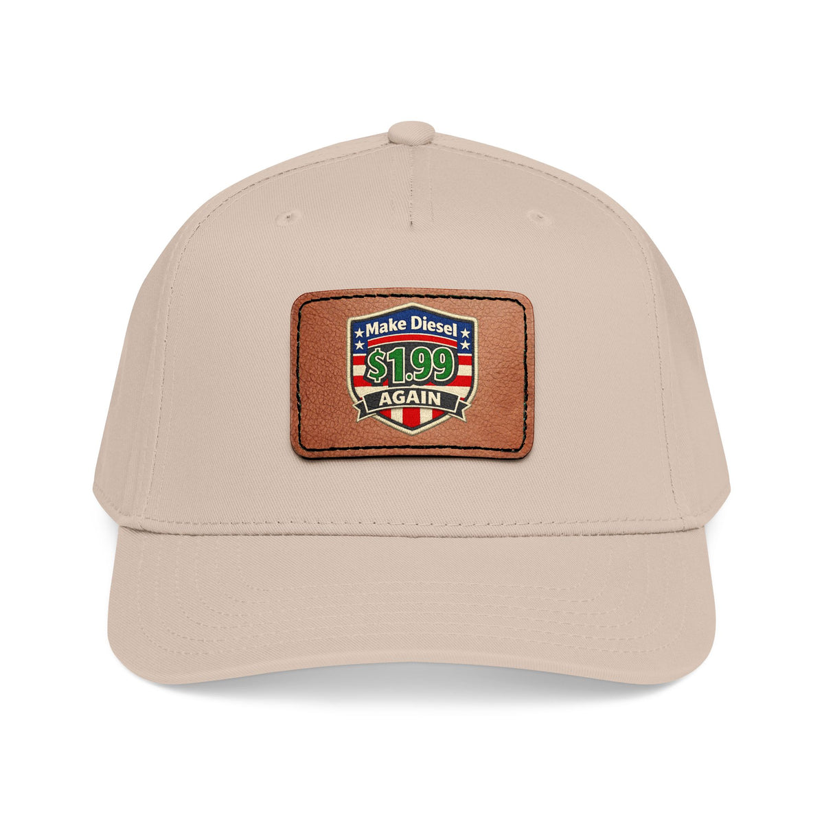 Diesel Mid Profile Baseball Cap with Leather Patch (Rectangle)