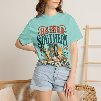 Raised Southern T-Shirt — Gonzales, Texas Retro Western Tee