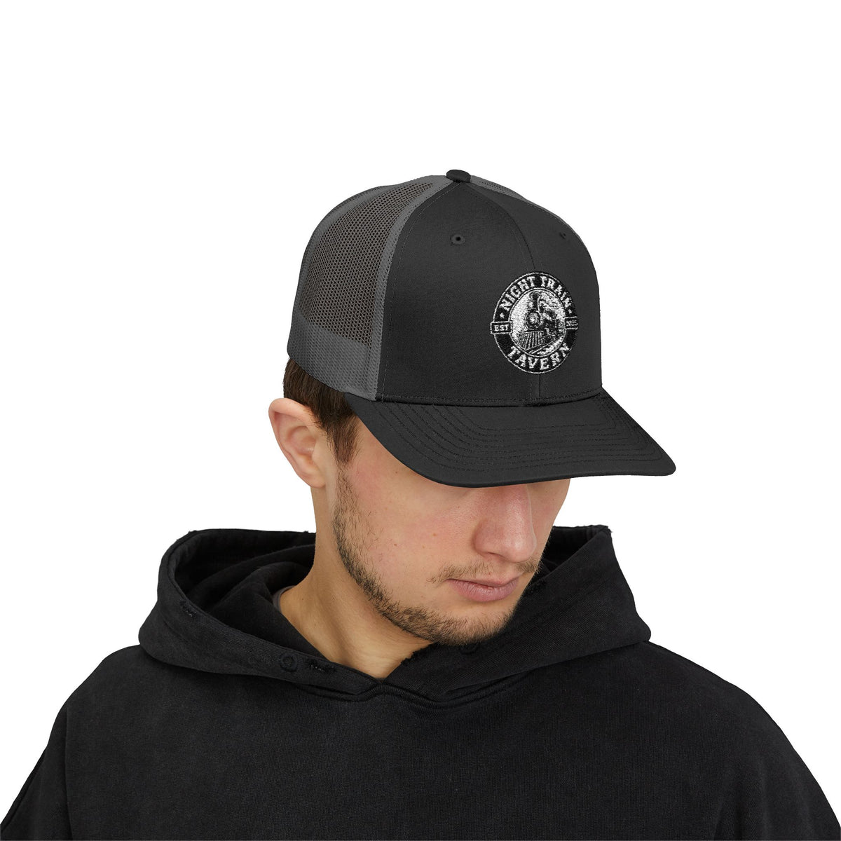 Night Train Tavern Trucker Cap-Embroidery