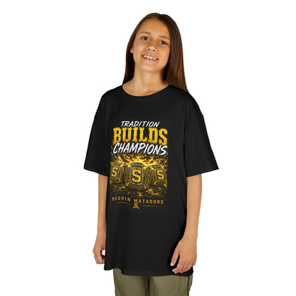 Kids Tee - "Tradition Builds Champions" Sequin Matadors Youth Shirt