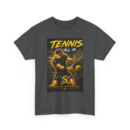 Tennis All In Graphic Tee — Vintage Tennis Player Poster Shirt
