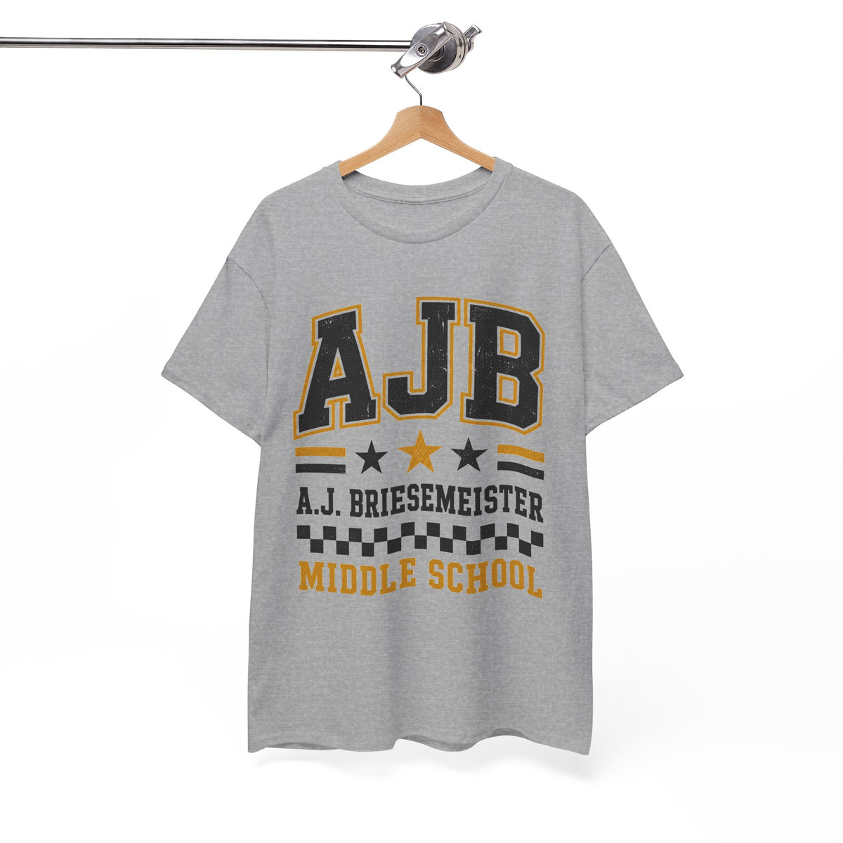 Middle School Custom Name Tee — AJB Briesemeister School Spirit Shirt