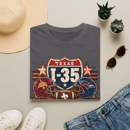 I-35 Texas Showdown Football T-Shirt – Texas State vs UTSA Game Day Tee