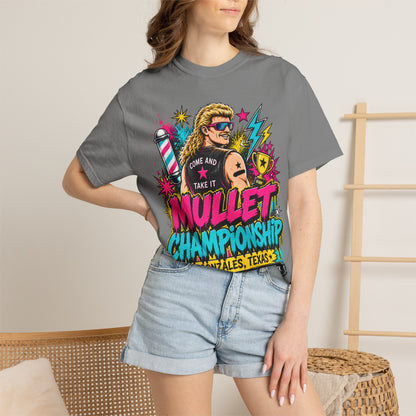 Mullet Championship T-Shirt — "Business in the Front, Party in the Back" Retro Graphic Tee