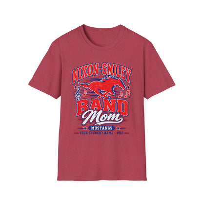 Mustangs Band Mom T-Shirt — Nixon-Smiley Band Support Tee