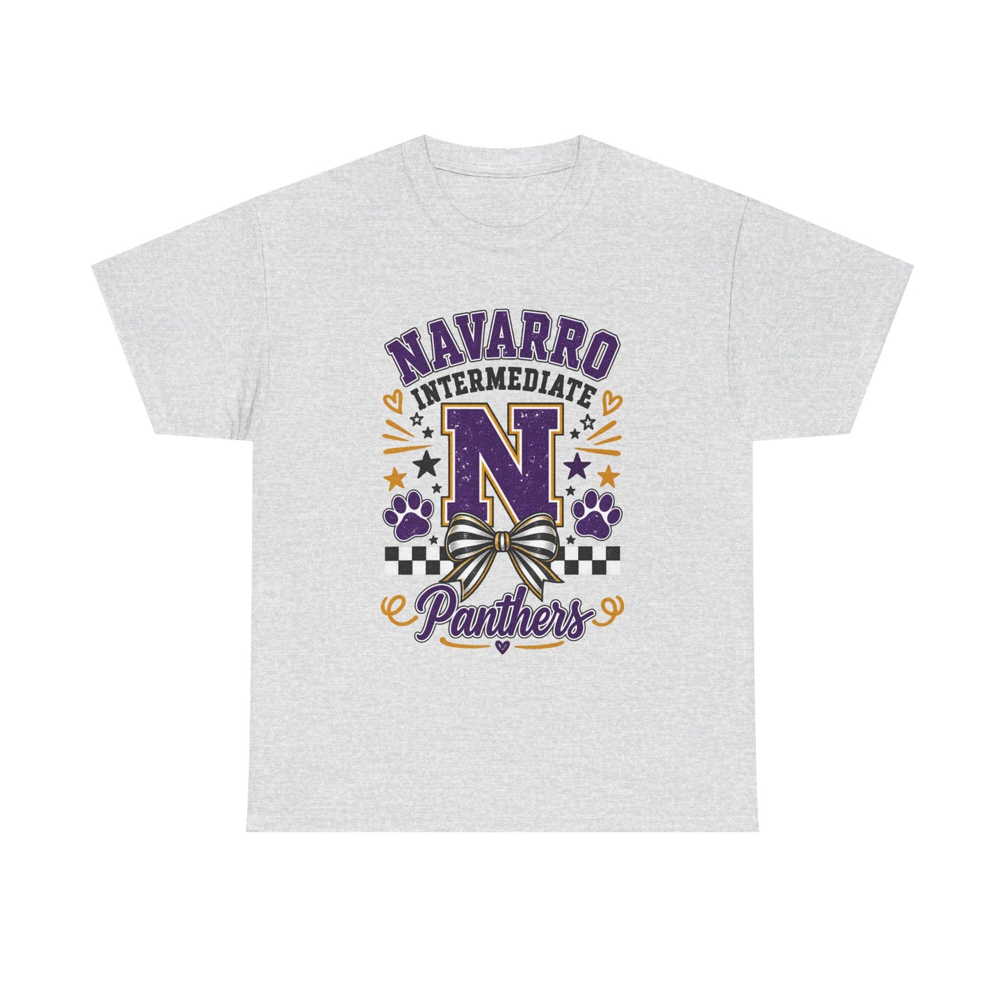 Navarro Intermediate Panthers T-Shirt — School Spirit Tee with 'N' Logo & Paw Prints