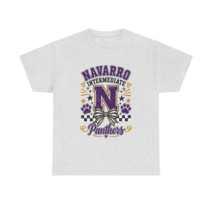 Navarro Intermediate Panthers T-Shirt — School Spirit Tee with 'N' Logo & Paw Prints