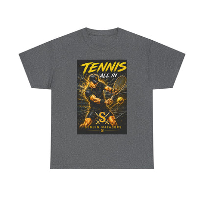 Tennis All In Graphic Tee — Vintage Tennis Player Poster Shirt