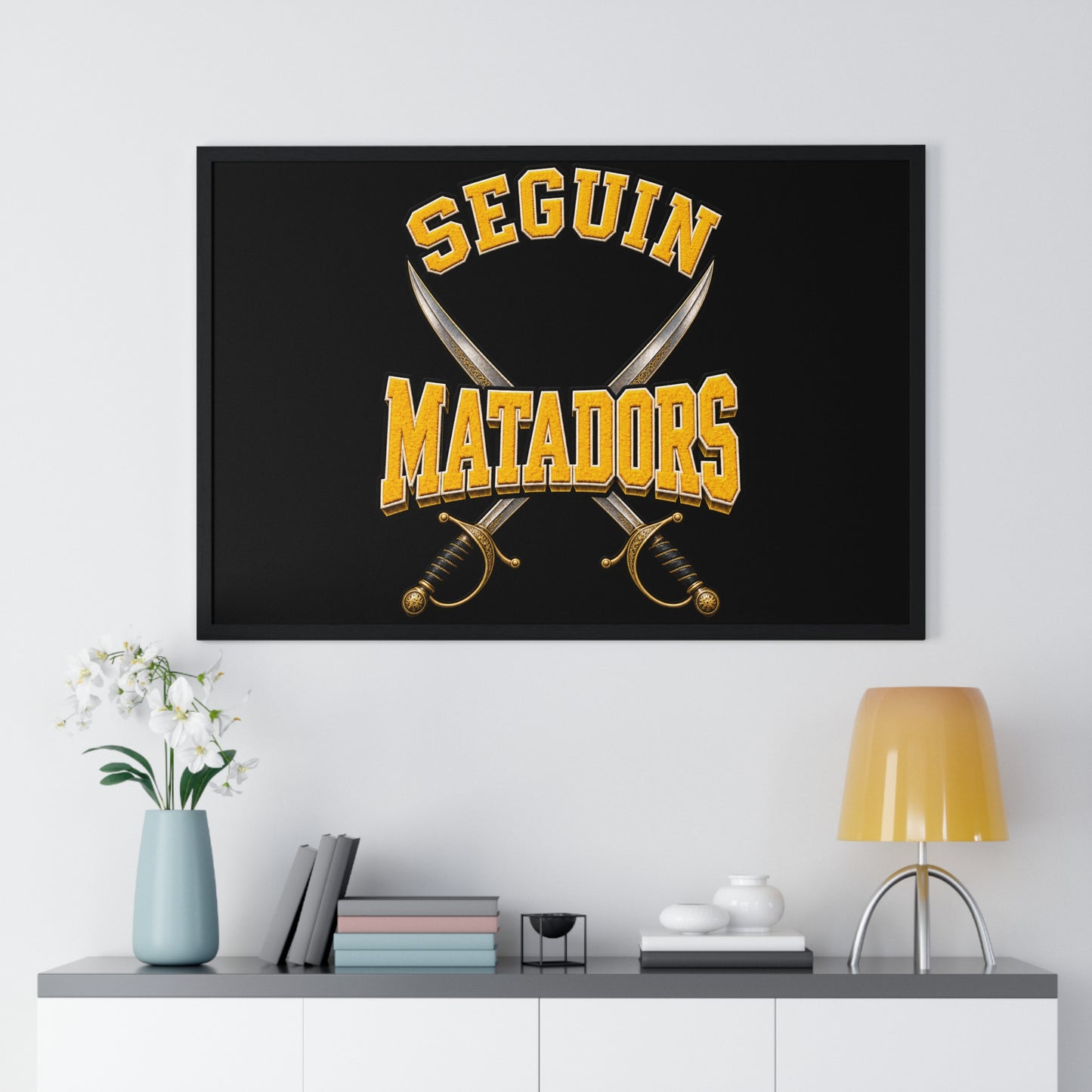 Seguin Matadors Horizontal Framed Poster-Sublimation