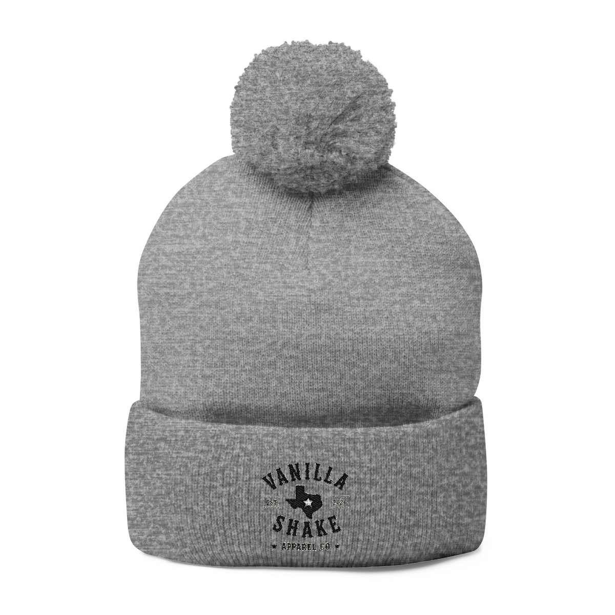 Pom-Pom Knit Cap (Embroidery)