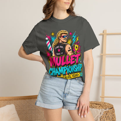 Mullet Championship T-Shirt — "Business in the Front, Party in the Back" Retro Graphic Tee