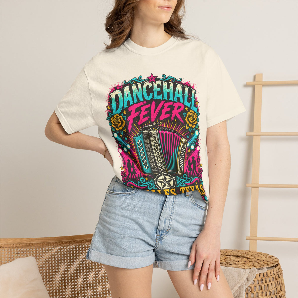 Dancehall Fever Accordion T-Shirt — Gonzales, Texas Friday Night Two-Step