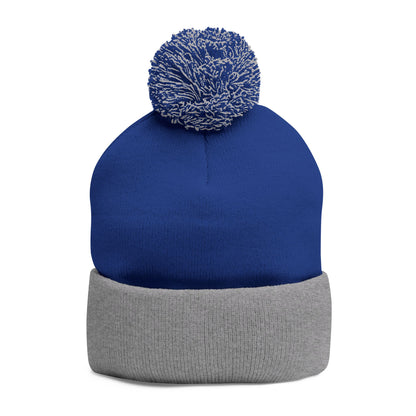 Pom-Pom Knit Cap (Embroidery)