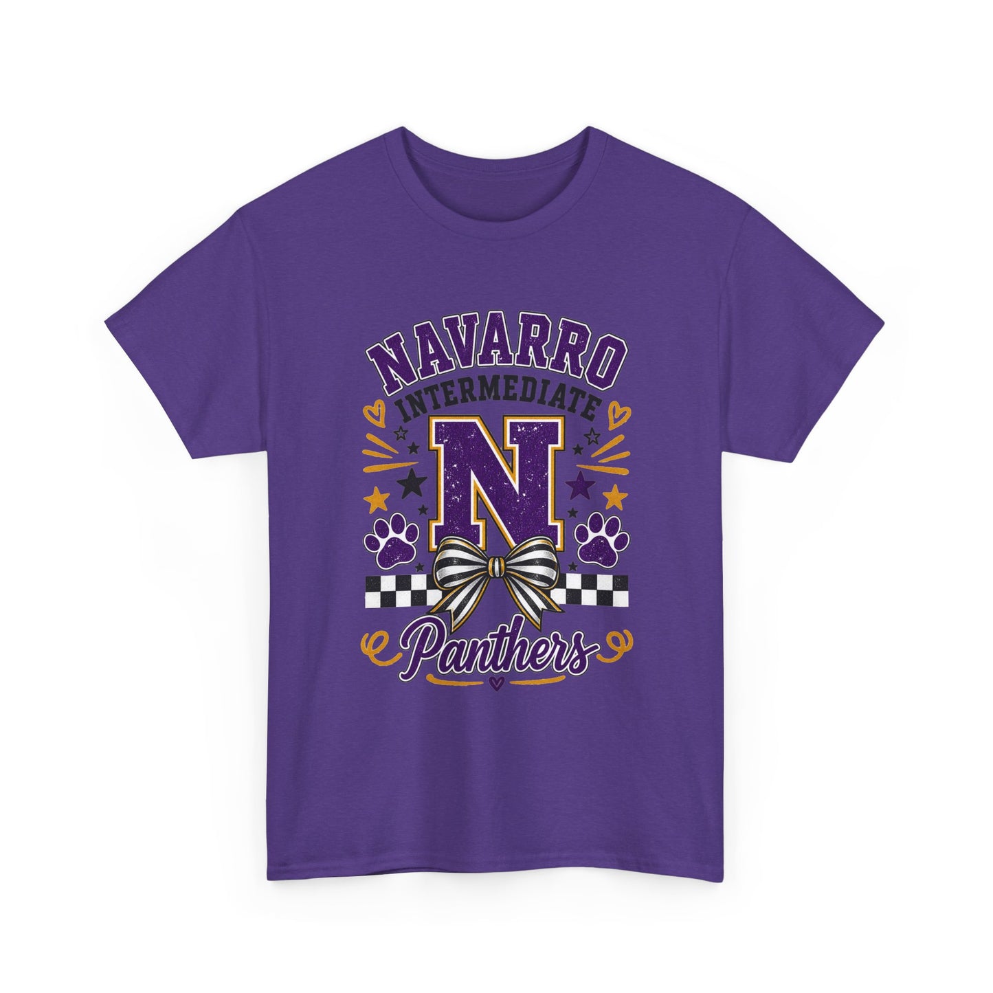 Navarro Intermediate Panthers T-Shirt — School Spirit Tee with 'N' Logo & Paw Prints