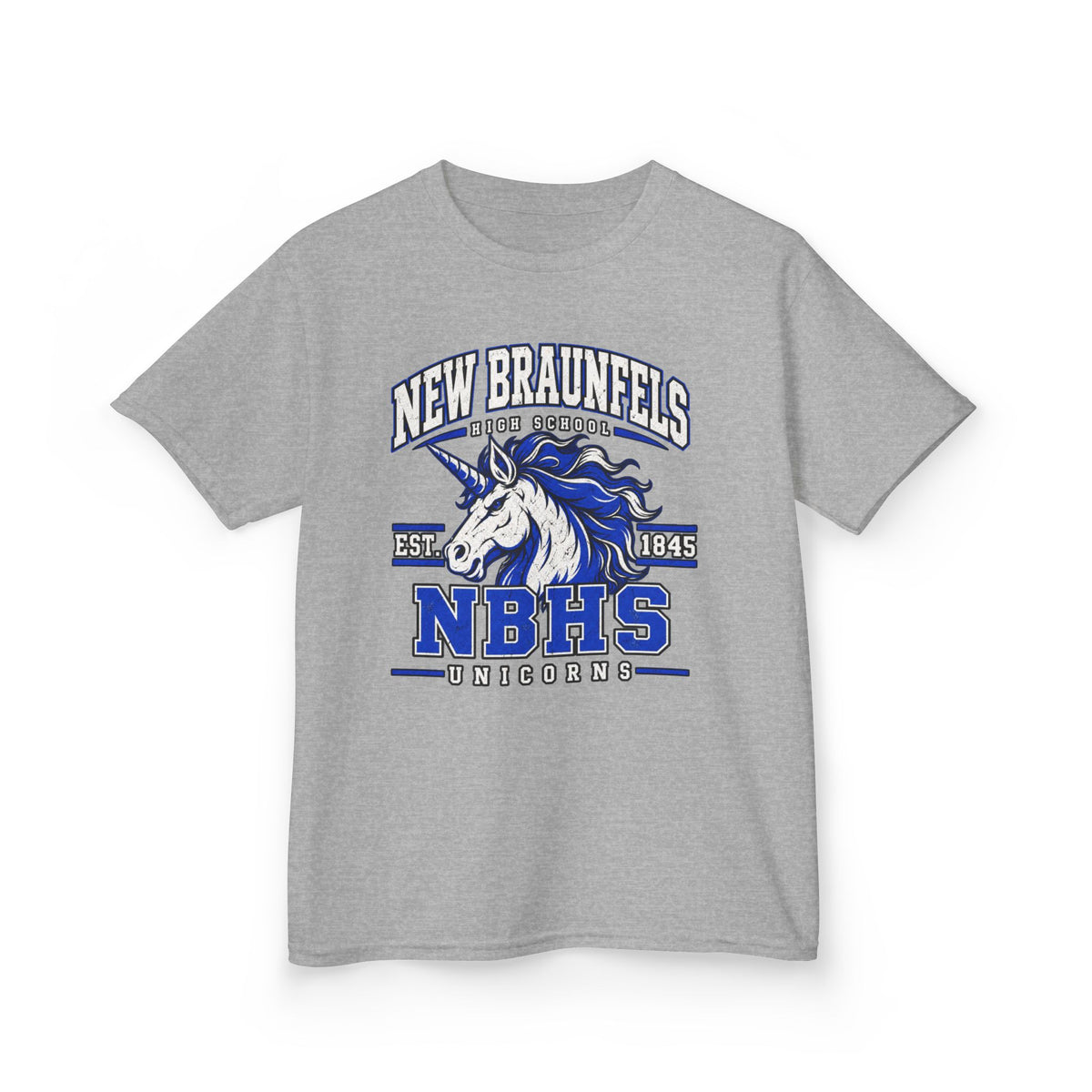 New Braunfels NBHS Unicorn Kids T‑Shirt — School Spirit Tee