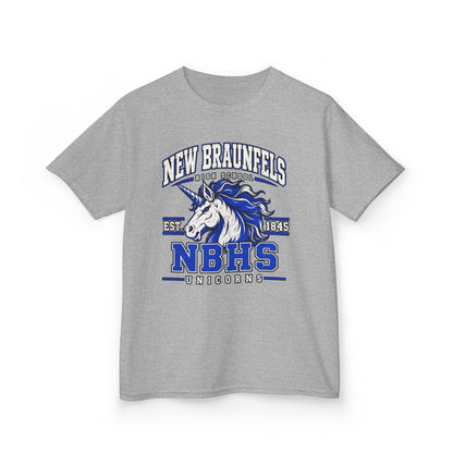 New Braunfels NBHS Unicorn Kids T‑Shirt — School Spirit Tee