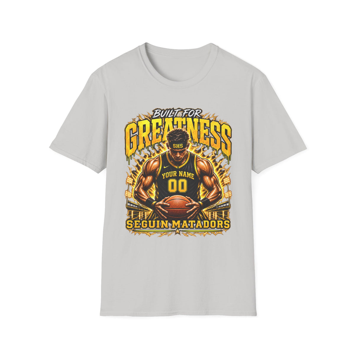 Custom Seguin Matador Basketball Player Tee | Personalized Name & Jersey Number