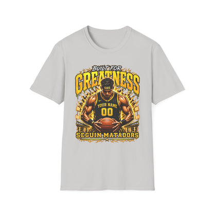 Custom Seguin Matador Basketball Player Tee | Personalized Name & Jersey Number