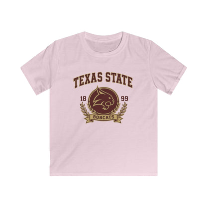 Texas State Bobcats Kids T-Shirt — Retro 1899 College Mascot Tee