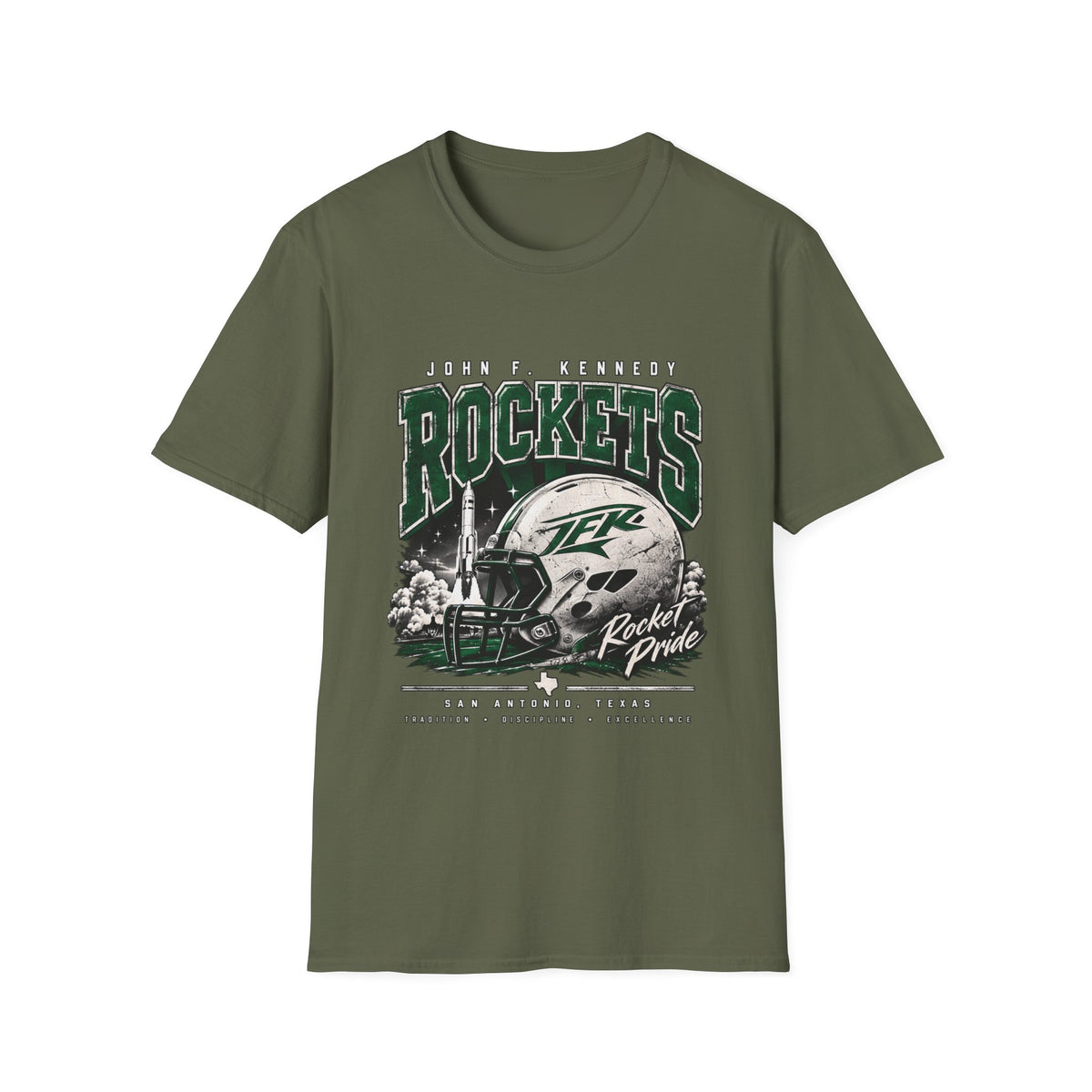Rockets Vintage Graphic T-Shirt — John F. Kennedy Space Team Tee