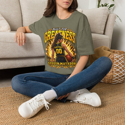 Custom Seguin Matador Girls Basketball Player Tee | Personalized Name & Jersey Number