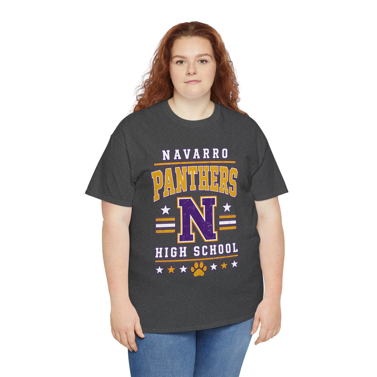 Navarro Panthers High School Tee — Retro Letterman N Design