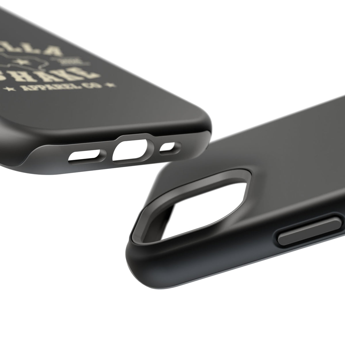 Black w/Ivory Logo lmpact-Resistant Phone Cases