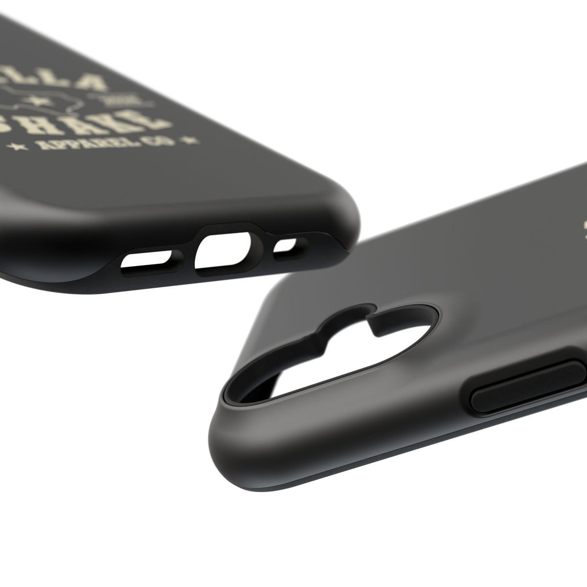 Black w/Ivory Logo lmpact-Resistant Phone Cases