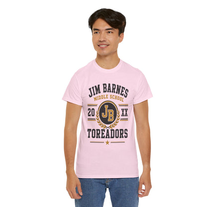 Jim Barnes Middle School Toreadors T-Shirt — School Spirit Tee with JB Crest