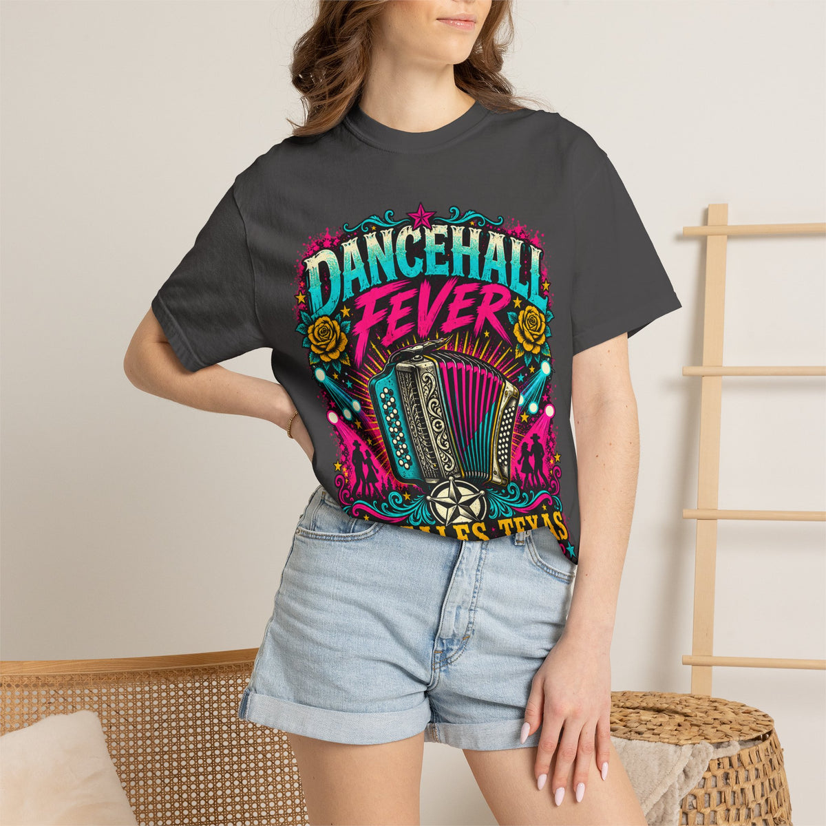 Dancehall Fever Accordion T-Shirt — Gonzales, Texas Friday Night Two-Step