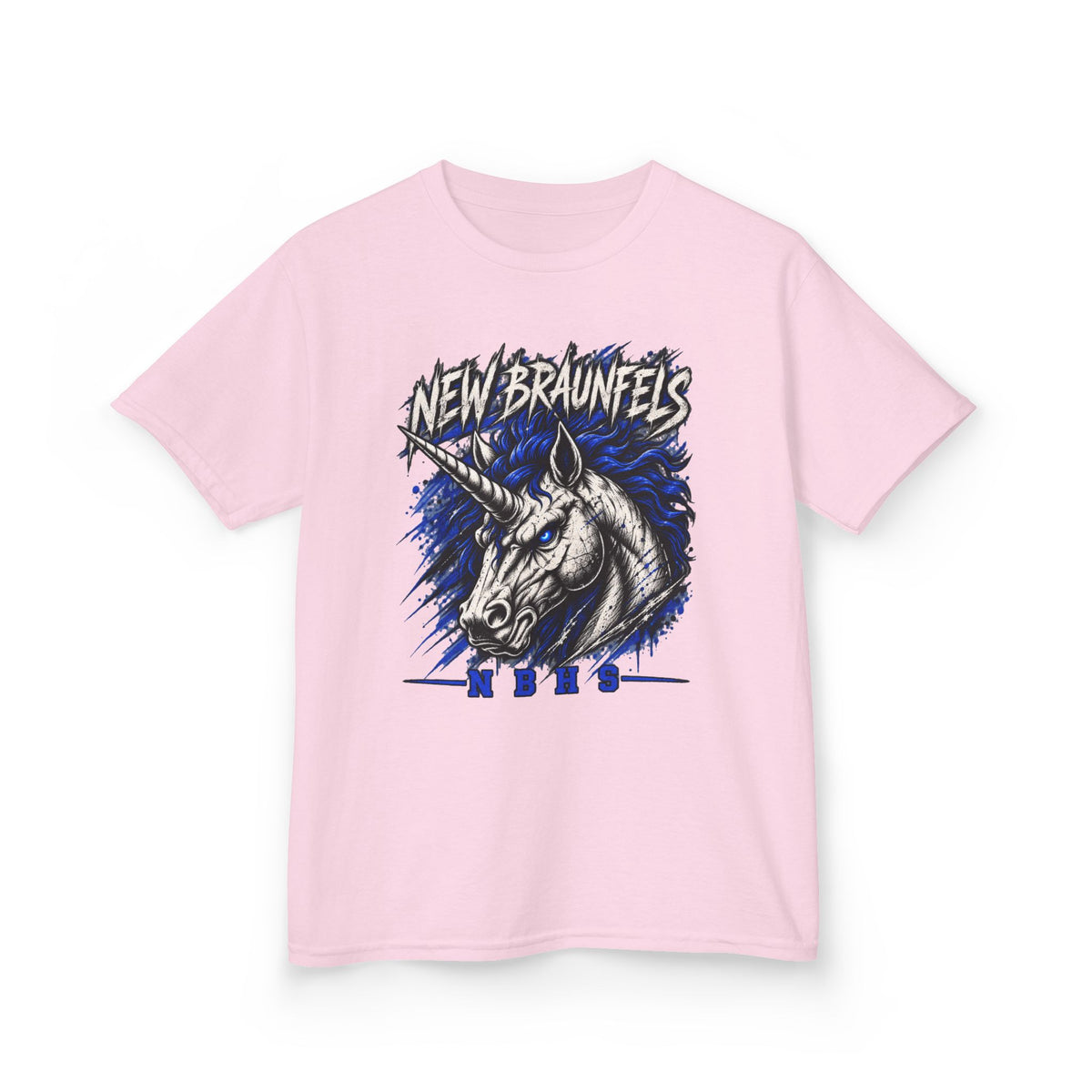 New Braunfels Unicorn Kids T‑Shirt — Blue Graphic Tee for Children
