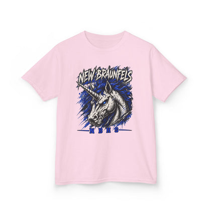 New Braunfels Unicorn Kids T‑Shirt — Blue Graphic Tee for Children