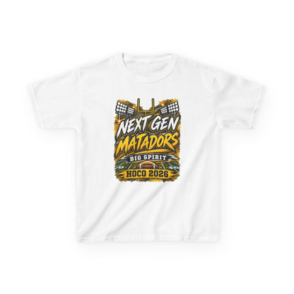 Kids Tee — "Next Gen Matadors" HOCO 2026 Big Spirit School Spirit Shirt